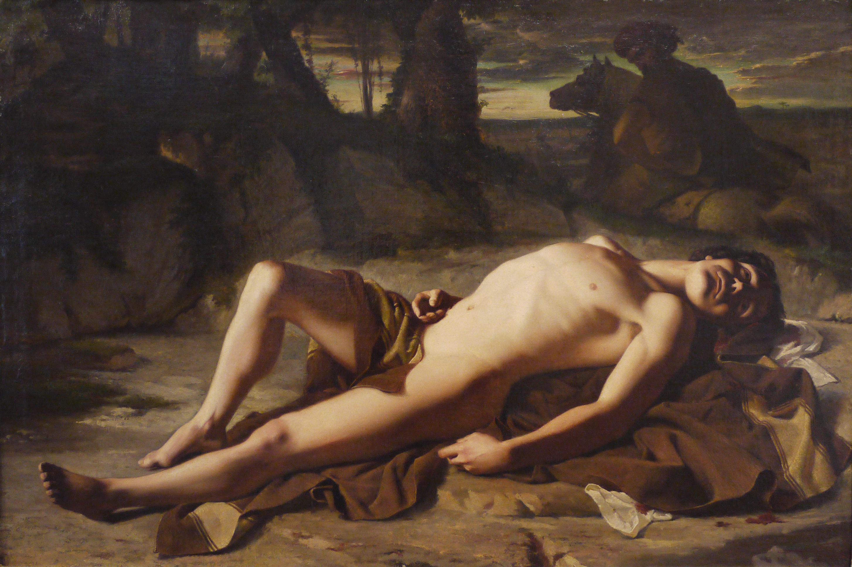 Alfred Loudet, La mort d'Abel et la fuite de Caïn, 1860 © Musée de Valence, photographie Béatrice Roussel