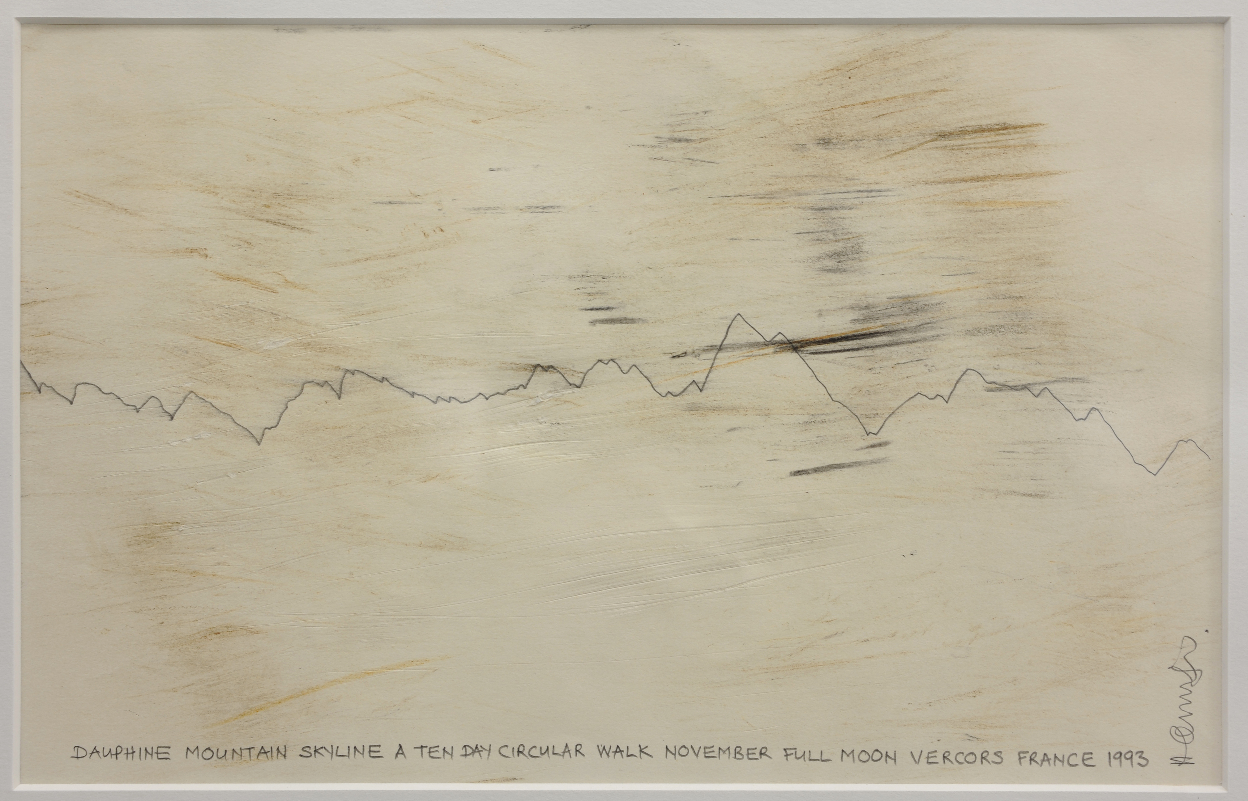 Hamish Fulton, Dauphiné Mountain Skyline, Vercors, France, 1995 © Musée de Valence, photographie Eric Caillet