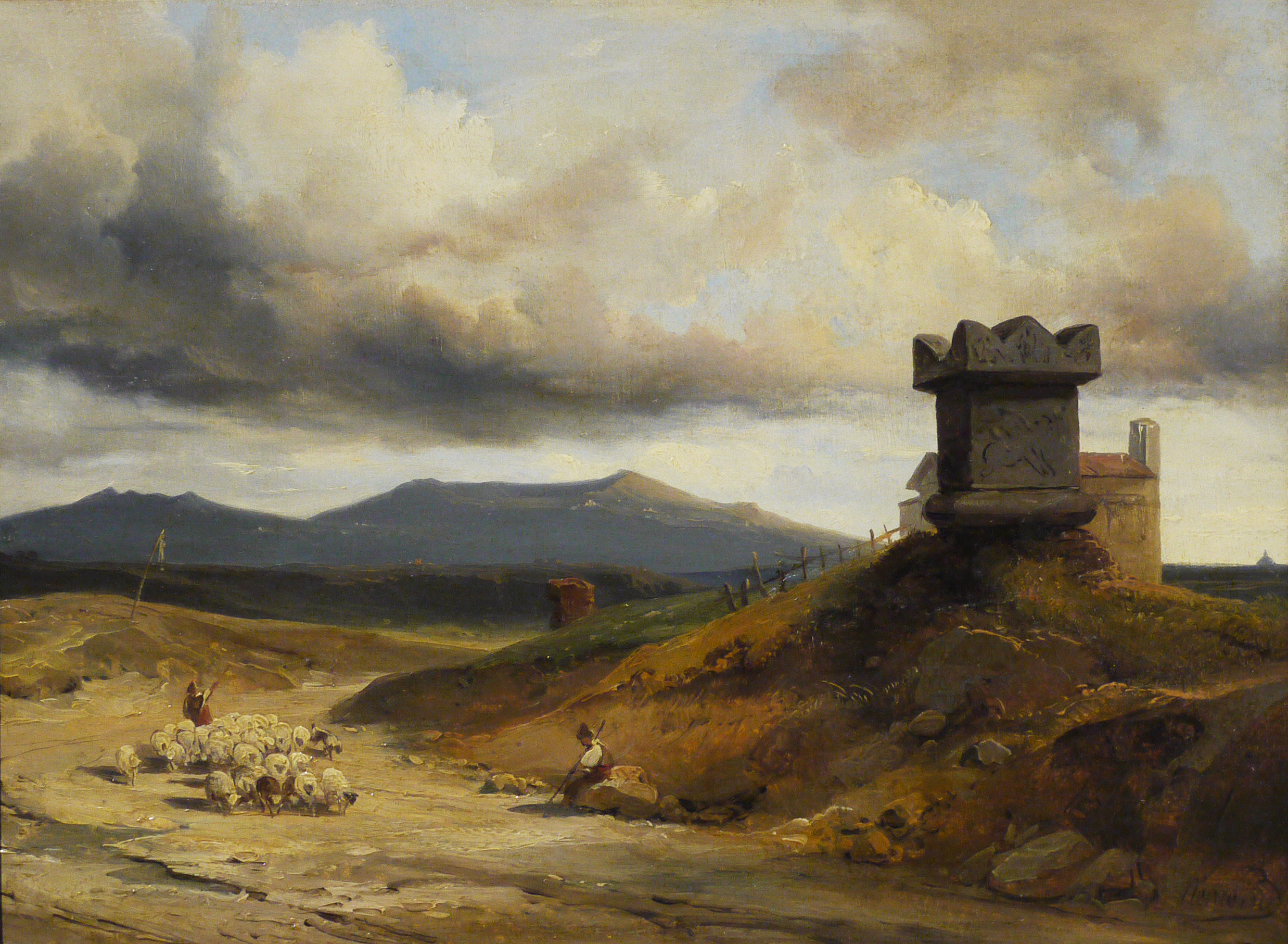 Jean-Charles Rémond, Le Tombeau de Néron dans la campagne de Rome, 19ème s. © Musée de Valence, photographie Béatrice Roussel